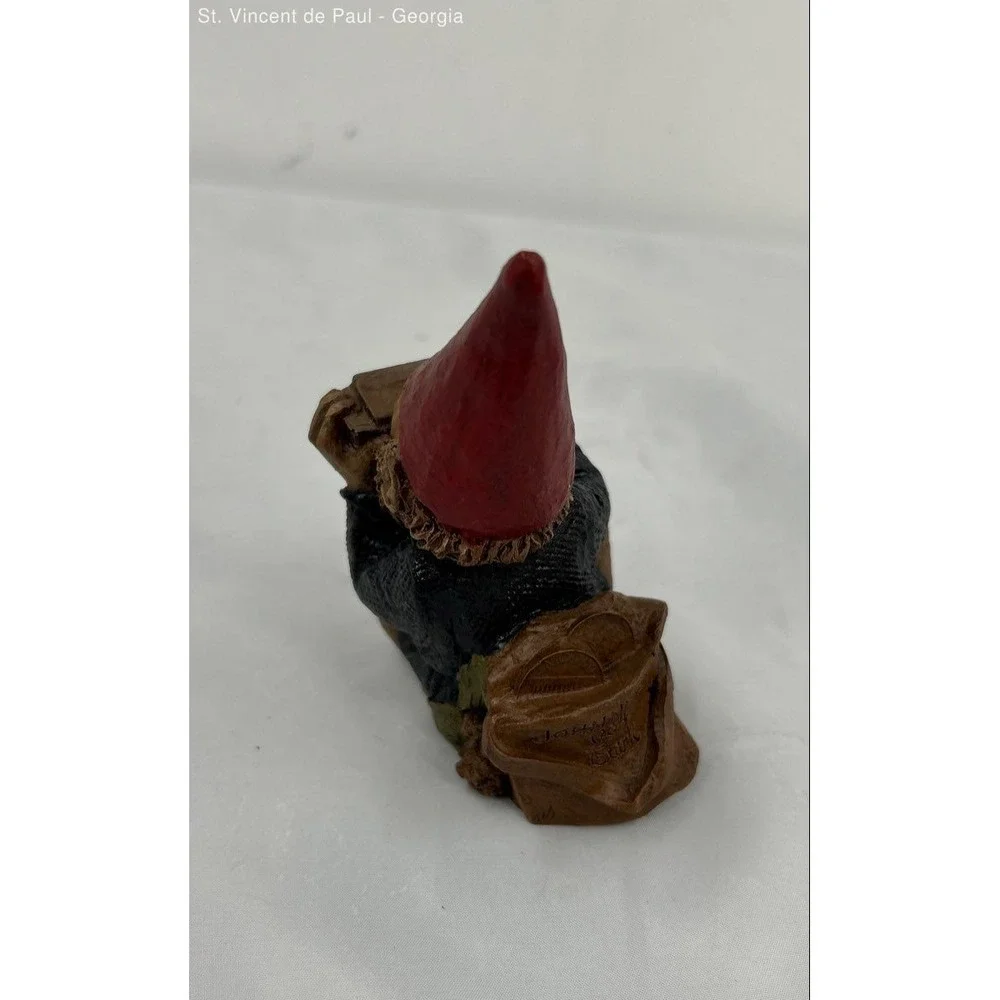 Tom Clark Gnome Johnny Harmonica Shelfsitter & Stand Figure Signed 1988 #71 VGC